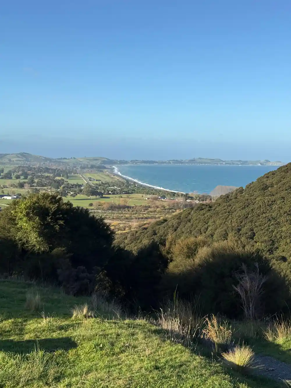 The bay and the peninsula from the ridge