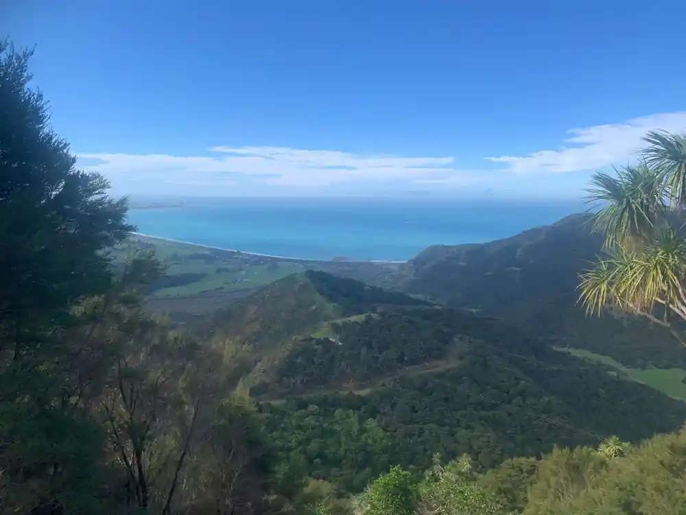 The coast and the sea from high on the hill