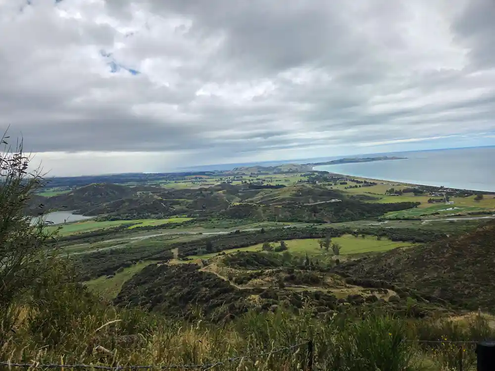 The plain, the lagoon and the sea beyond
