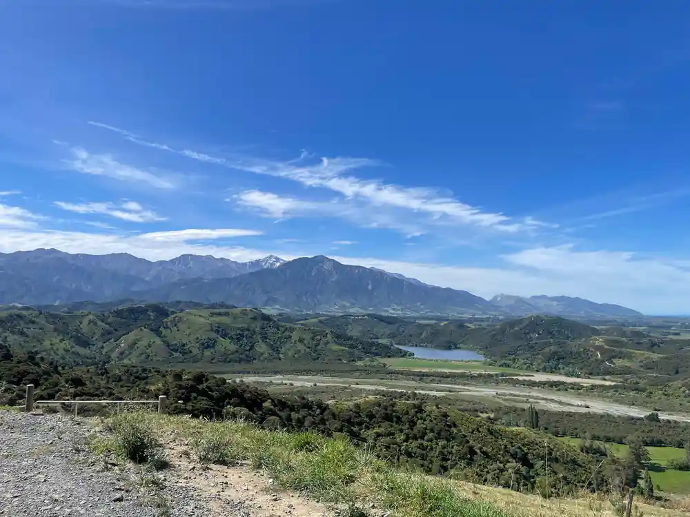 The valley and the river mouth below
